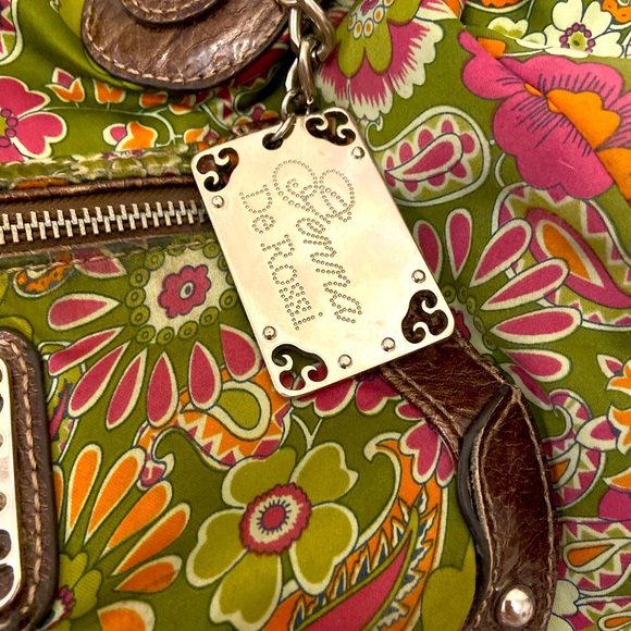 Jenna De Rossi Green Floral Shoulder Bag - Picture 7 of 11